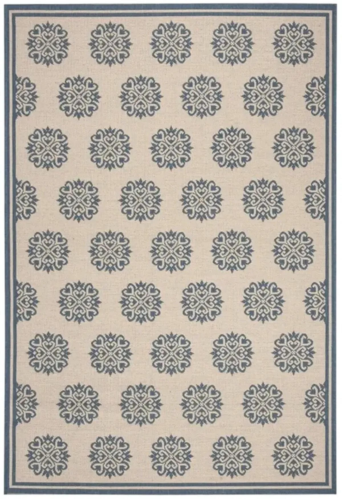 LINDEN 181 Collection LND181M-5 Blue / Creme 5'-3" X 7'-6"