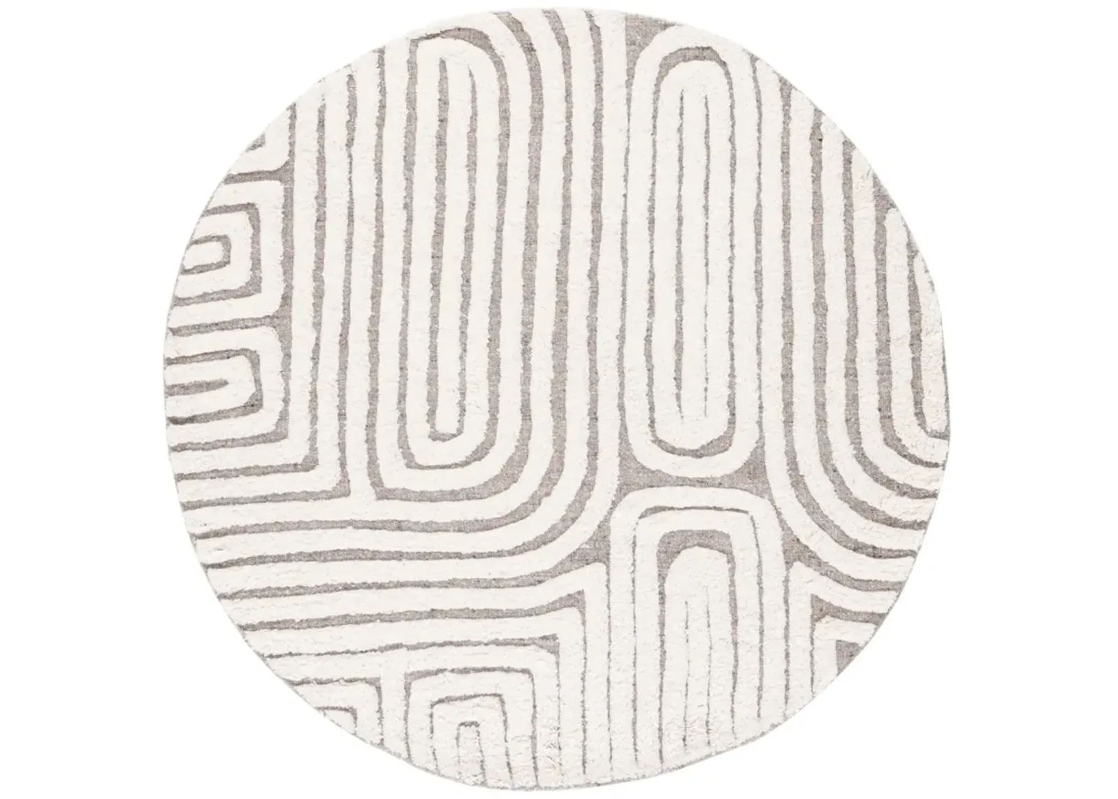 KILIM 652 BEIGE  4' x 4' Round Round Rug