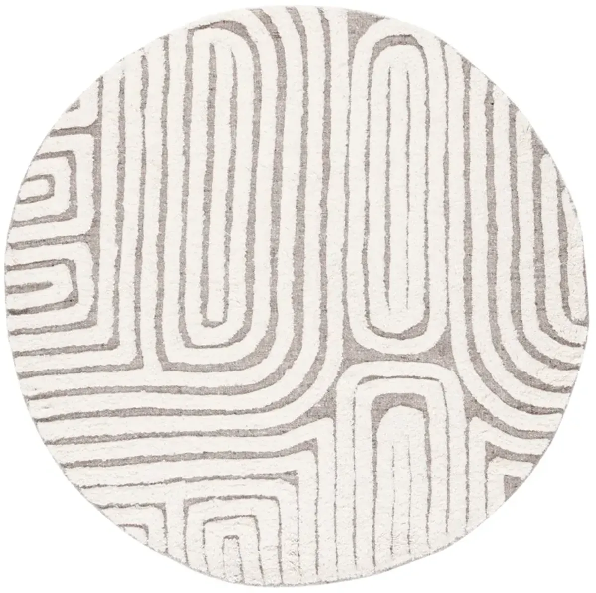 KILIM 652 BEIGE  4' x 4' Round Round Rug