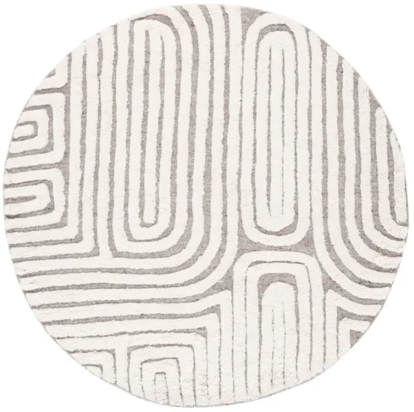 KILIM 652 BEIGE  4' x 4' Round Round Rug