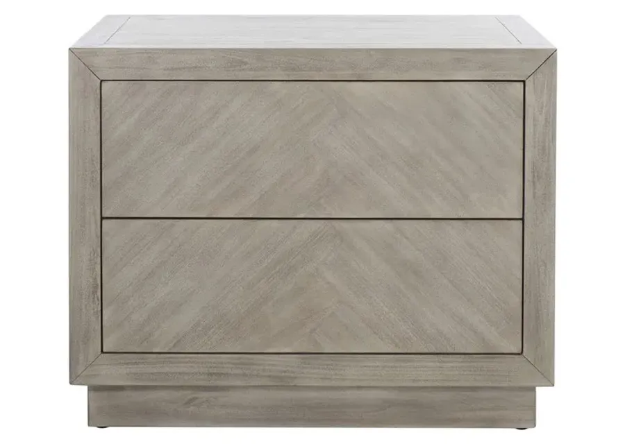 Steve 2 Drawer Wood Nightstand