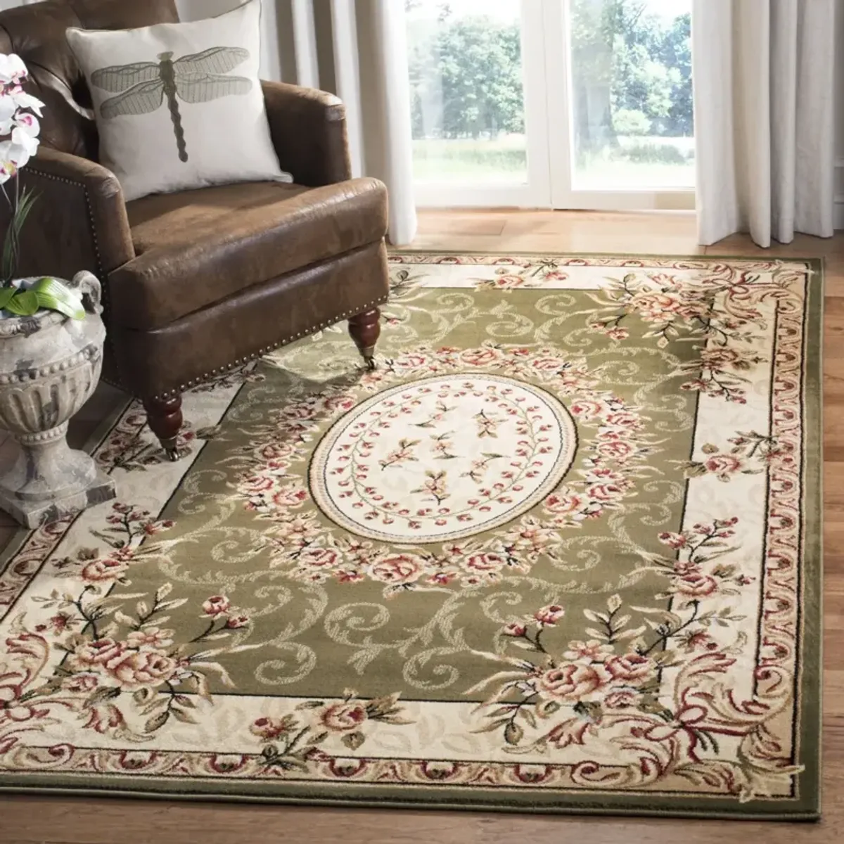 LNH328 SAGE  8' x 8' Square Square Rug