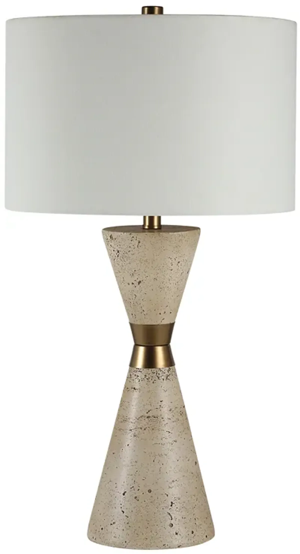 Veza 28.75" Height Table Lamps, Faux Beige Travertine