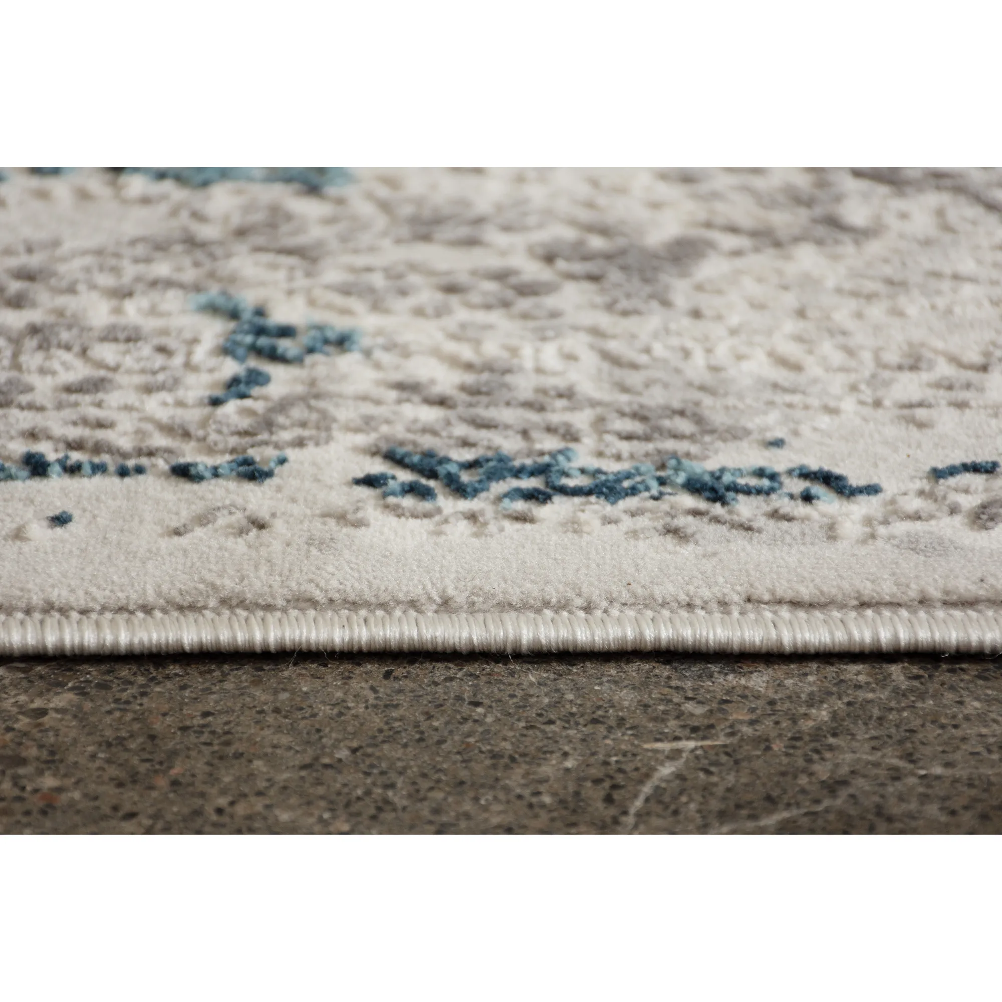 ARIELLA Blue/Grey Rectangle 2'6" x 10 ft Rug