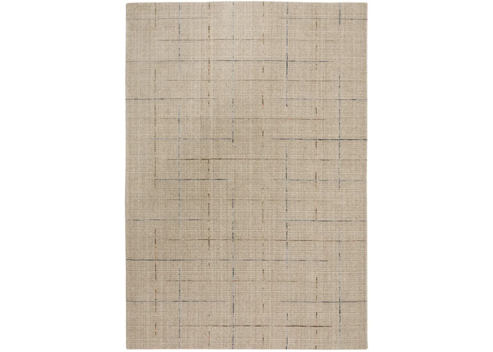 Kiki Lt.Brown Solid/Tone on Tone  Wool 5' x 7'6" rectangle Rug