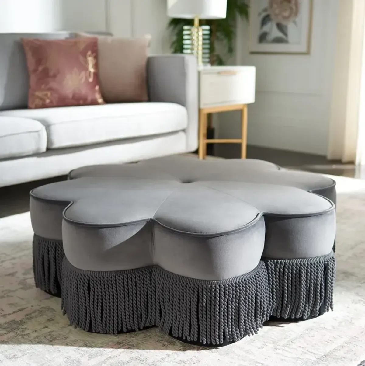 TANITH FLOWER OTTOMAN