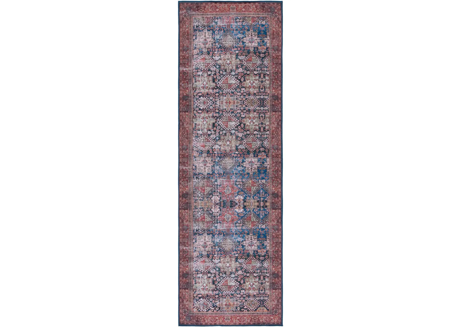 TUCSON 124 M/W S/R NAVY  2'-6' x 14' Runner Rug