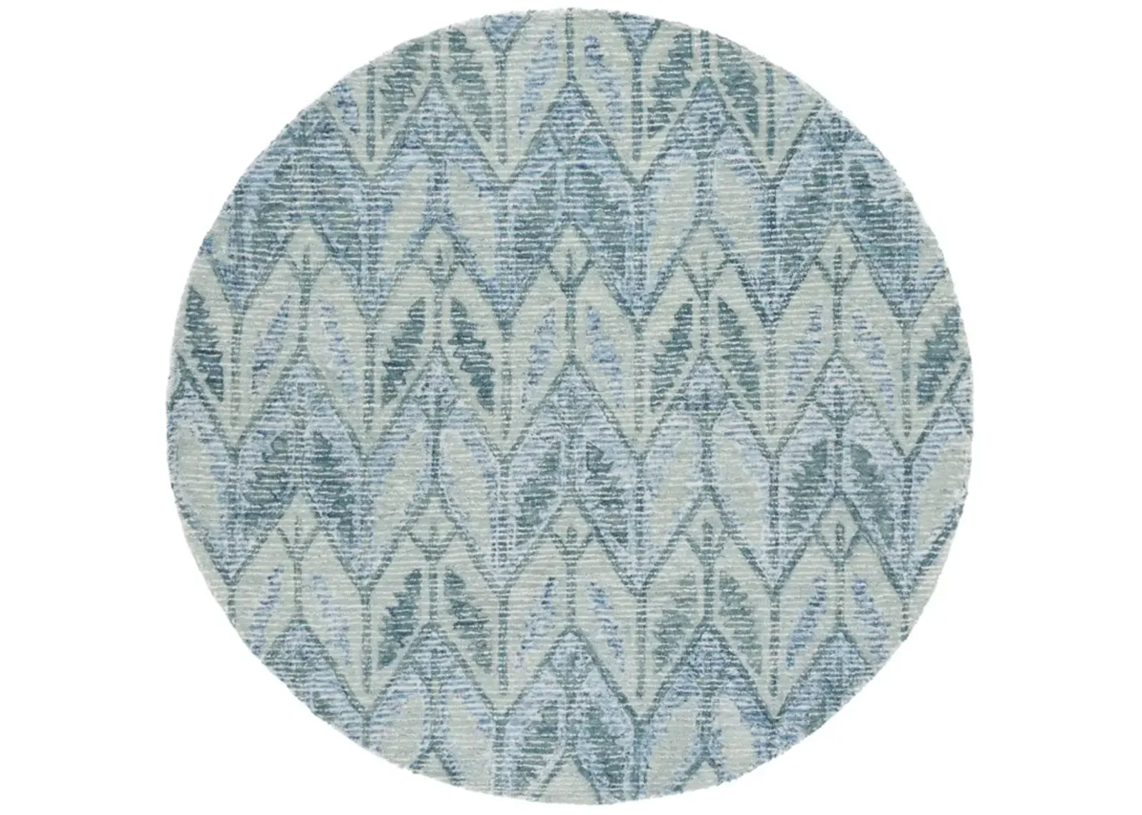 EBONY 909 LIGHT BLUE 6' x 6' Round Round Rug