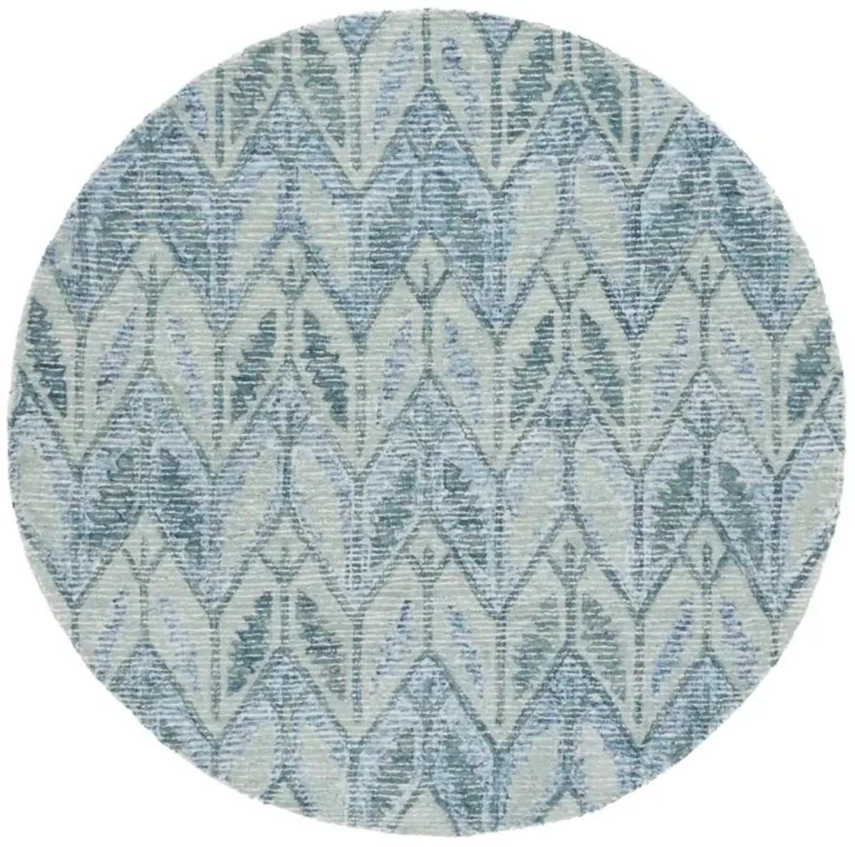 EBONY 909 LIGHT BLUE 6' x 6' Round Round Rug