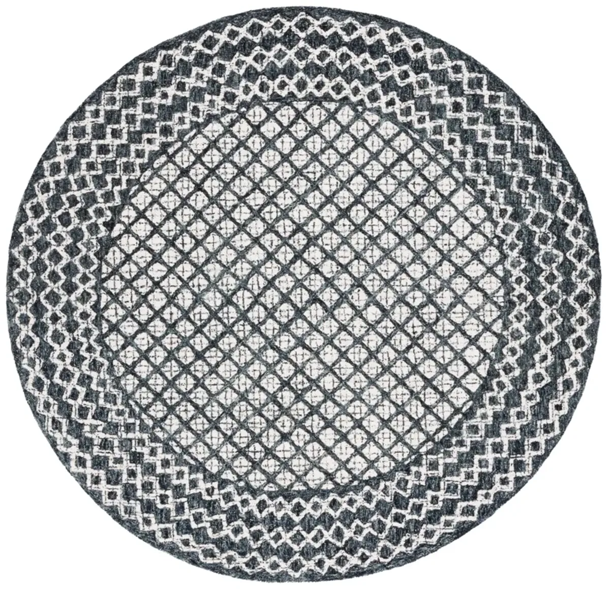 ABSTRACT Hand Tufted 6' x 6' Round area rug