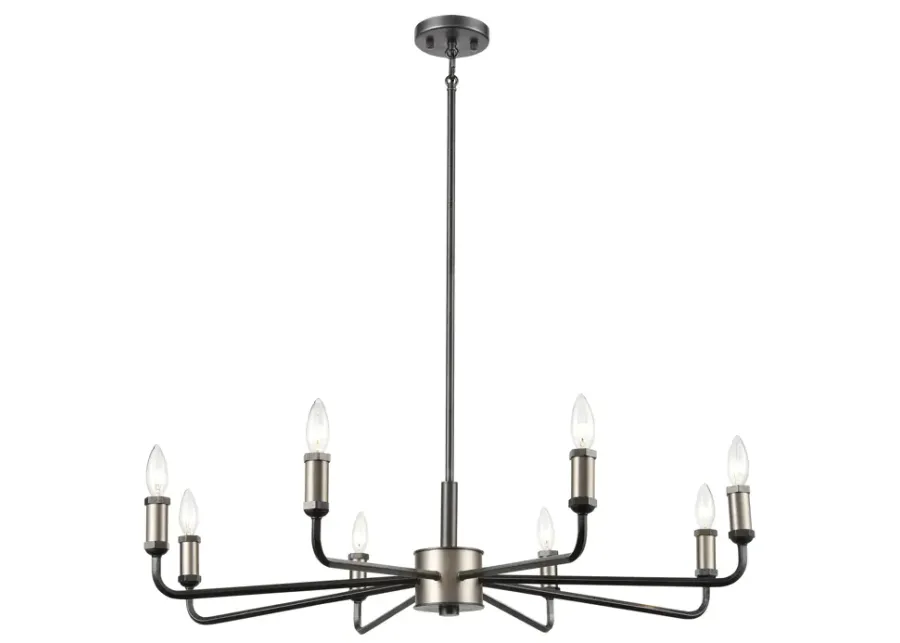 Cortlandt 36" Wide 8-Light Chandelier - Iron