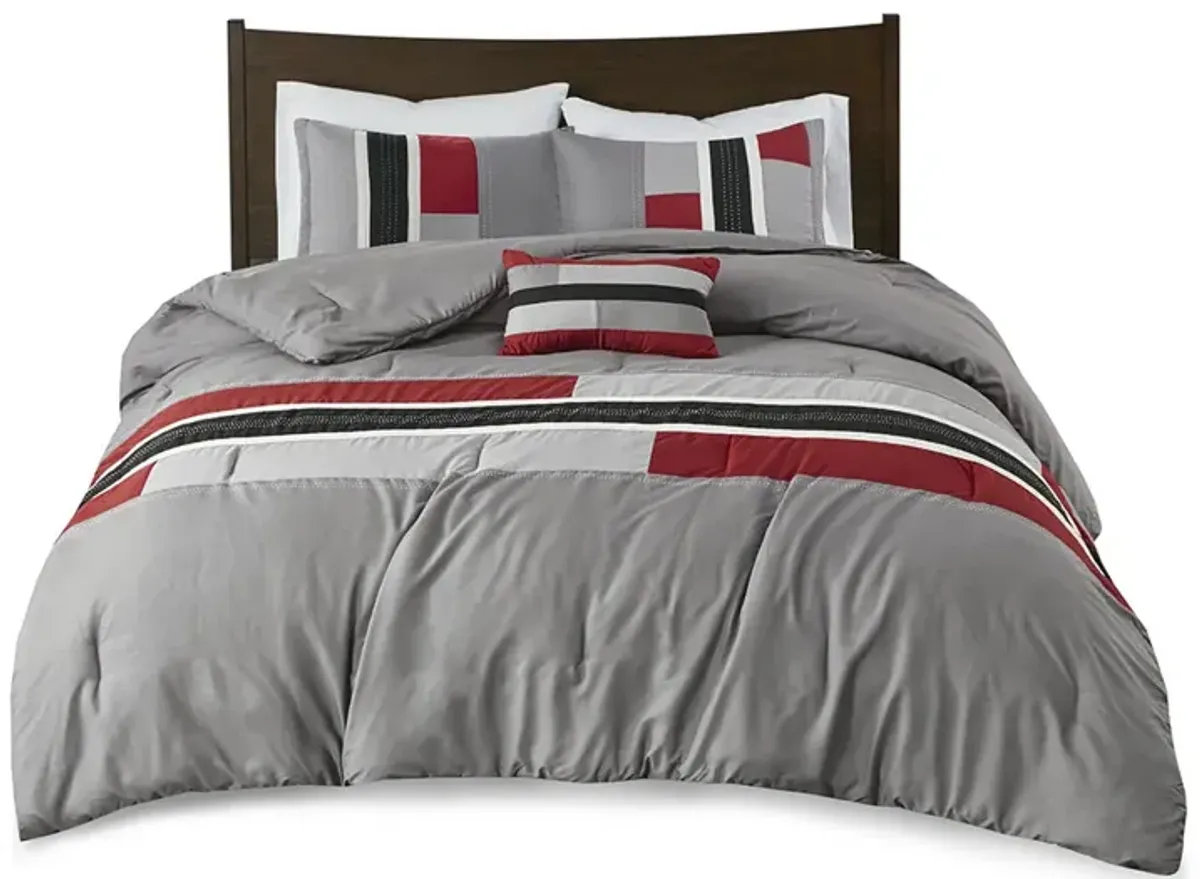 Mi Zone Pipeline Red Comforter Set