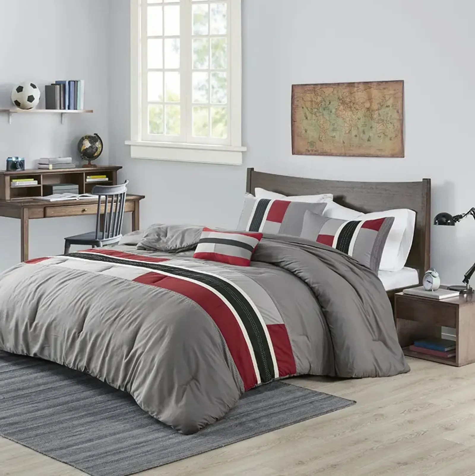 Mi Zone Pipeline Red Comforter Set