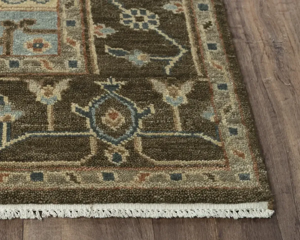 Belmont Dk. Brown  Hand Spun Wool 8' x 10' Rectangle Rug