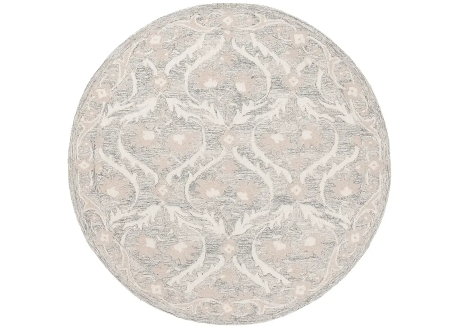 BLOSSOM 116 GREY  6' x 6' Round Round Rug