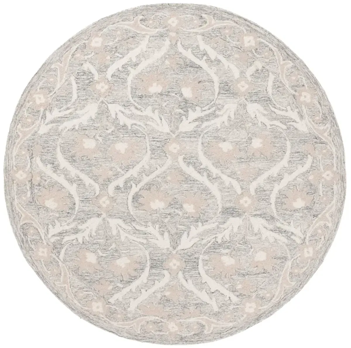 BLOSSOM 116 GREY  6' x 6' Round Round Rug