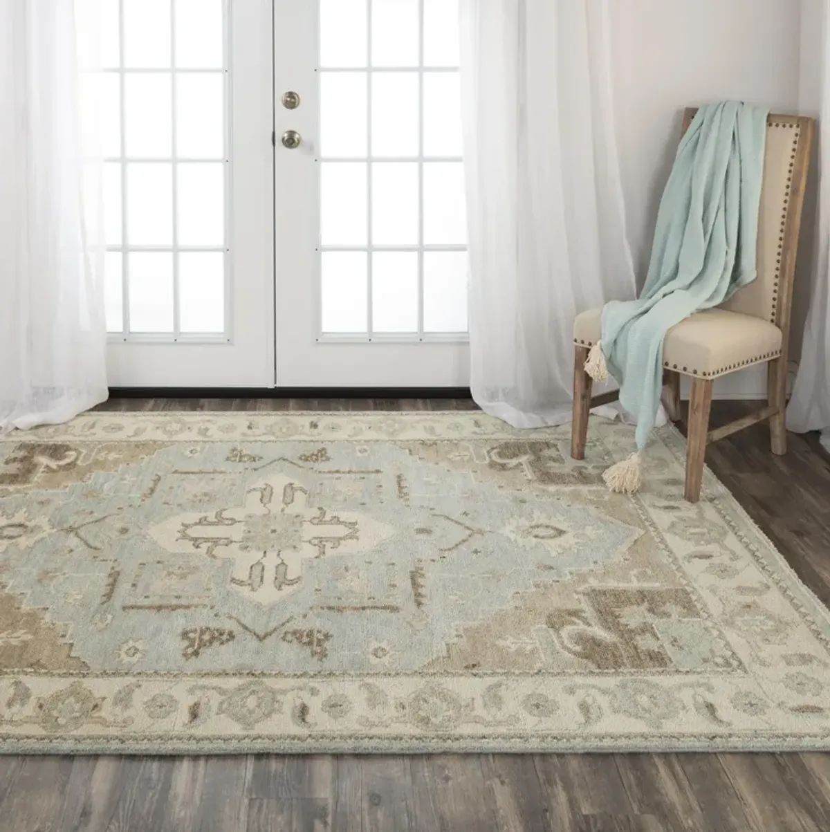 Belmont Gray  Hand Spun Wool 6' x 9' Rectangle Rug