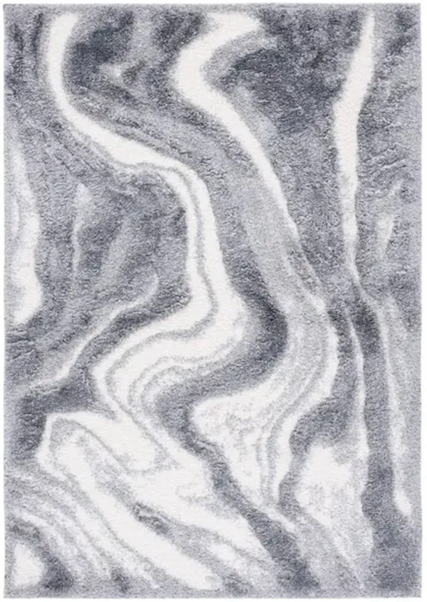 HI-LO SHAG 208 Grey  9' X 12' Large Rectangle Rug