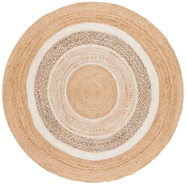NATURAL FIBER Hand Woven 5' x 5' Round area rug
