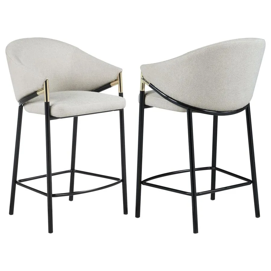 Zhavia Sloped Arm Counter Height Stools - Set of 2