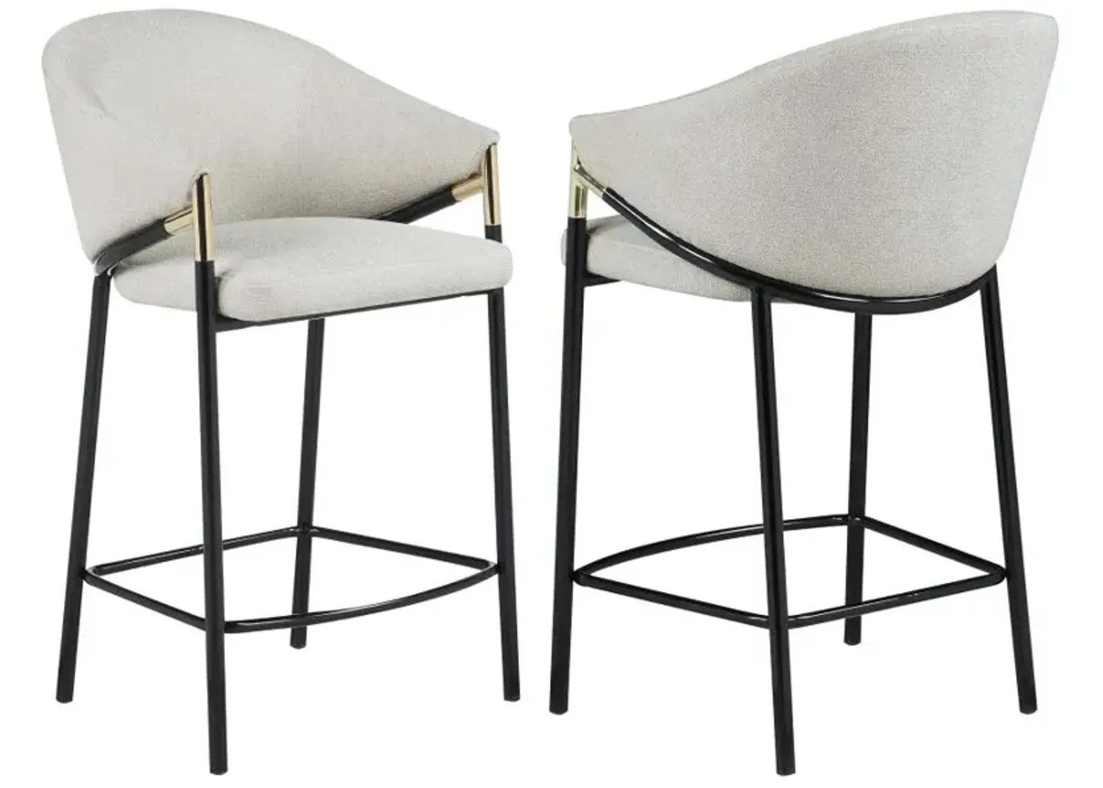 Zhavia Sloped Arm Counter Height Stools - Set of 2