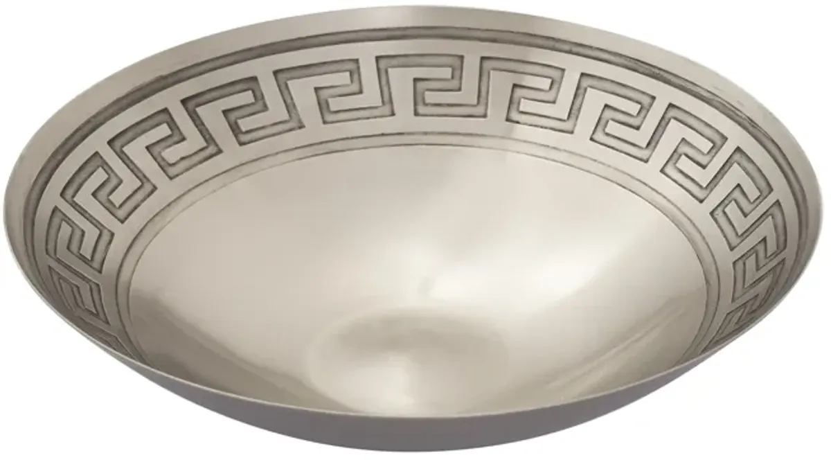 Greek Key Bowl - Set of 3 Nickel