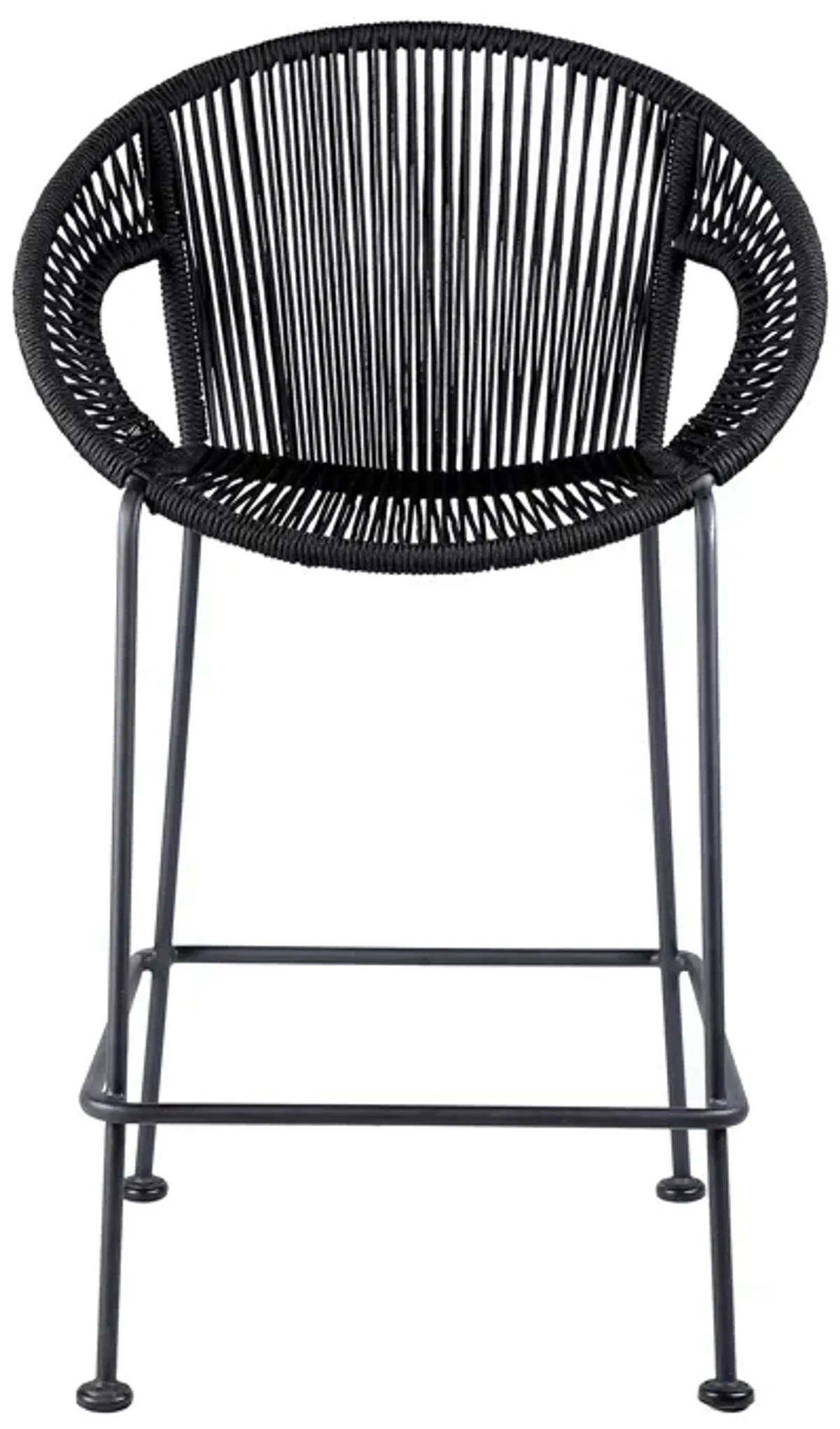 Acapulco 30" Indoor Outdoor Steel Bar Stool with Black Rope