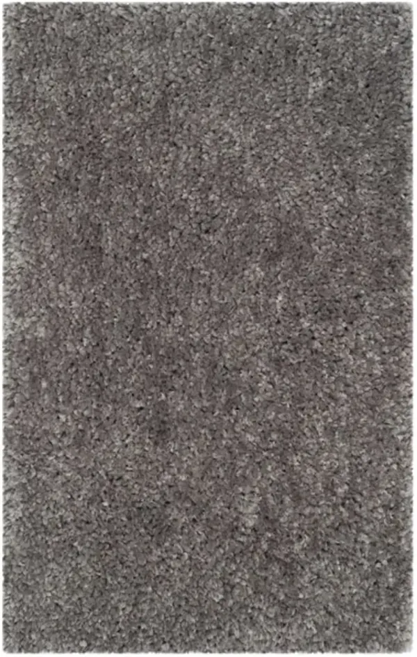 POPCORN SHAG Silver 2'-6' X 4' Accent Rug