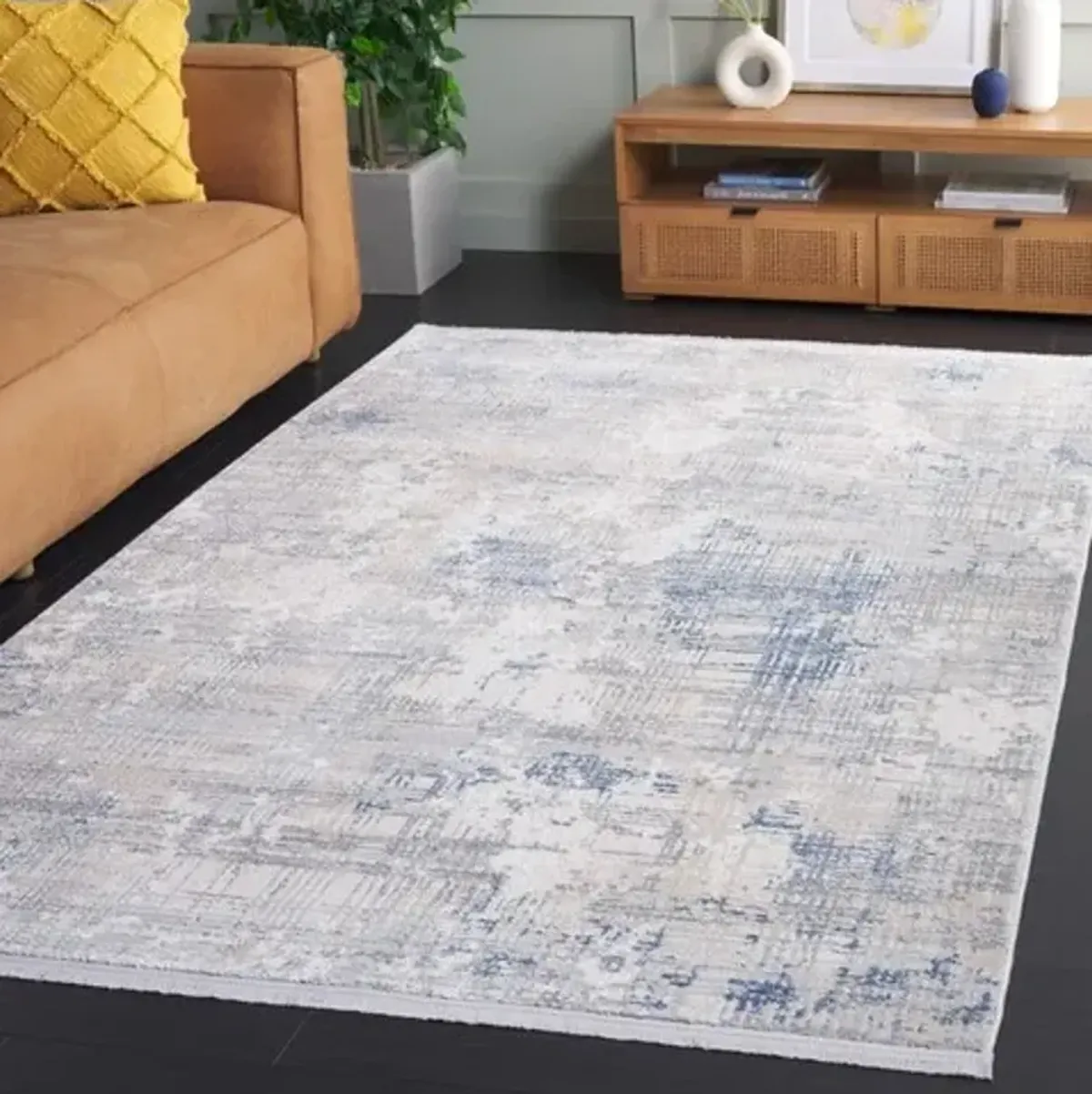 WHISPER 544 Blue  6'-7' X 6'-7' Square Square Rug