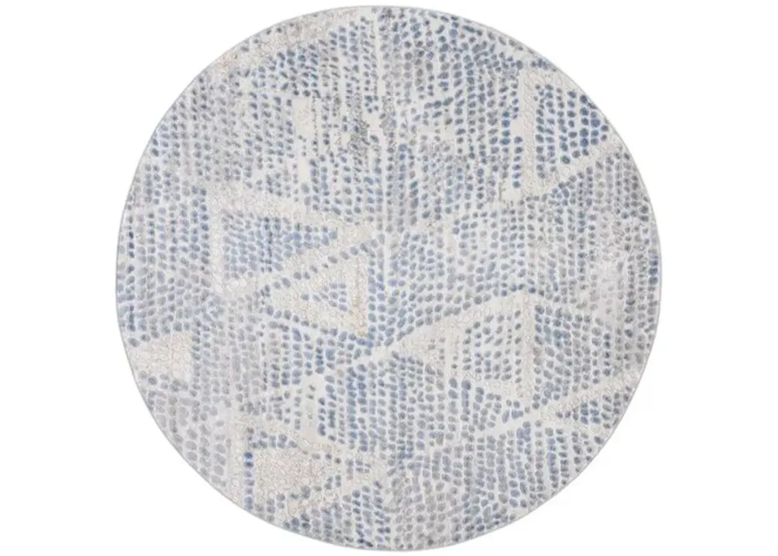 PALMA 318 Blue 6'-7' X 6'-7' Round Round Rug