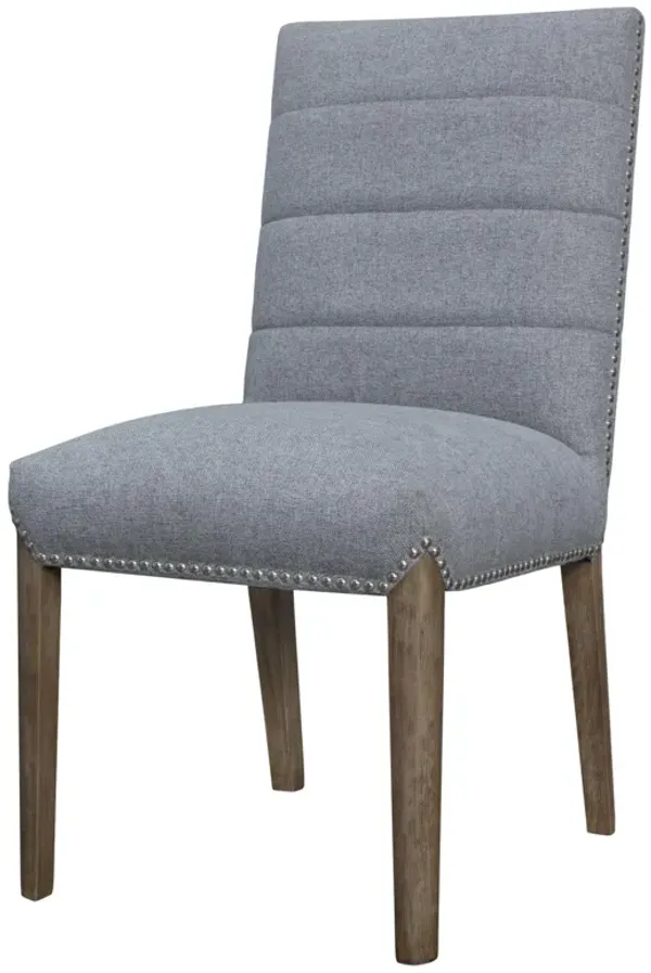 Alfred Fabric Dining Side Chair Natural Drift Legs, Havana Gray (Set of 2)