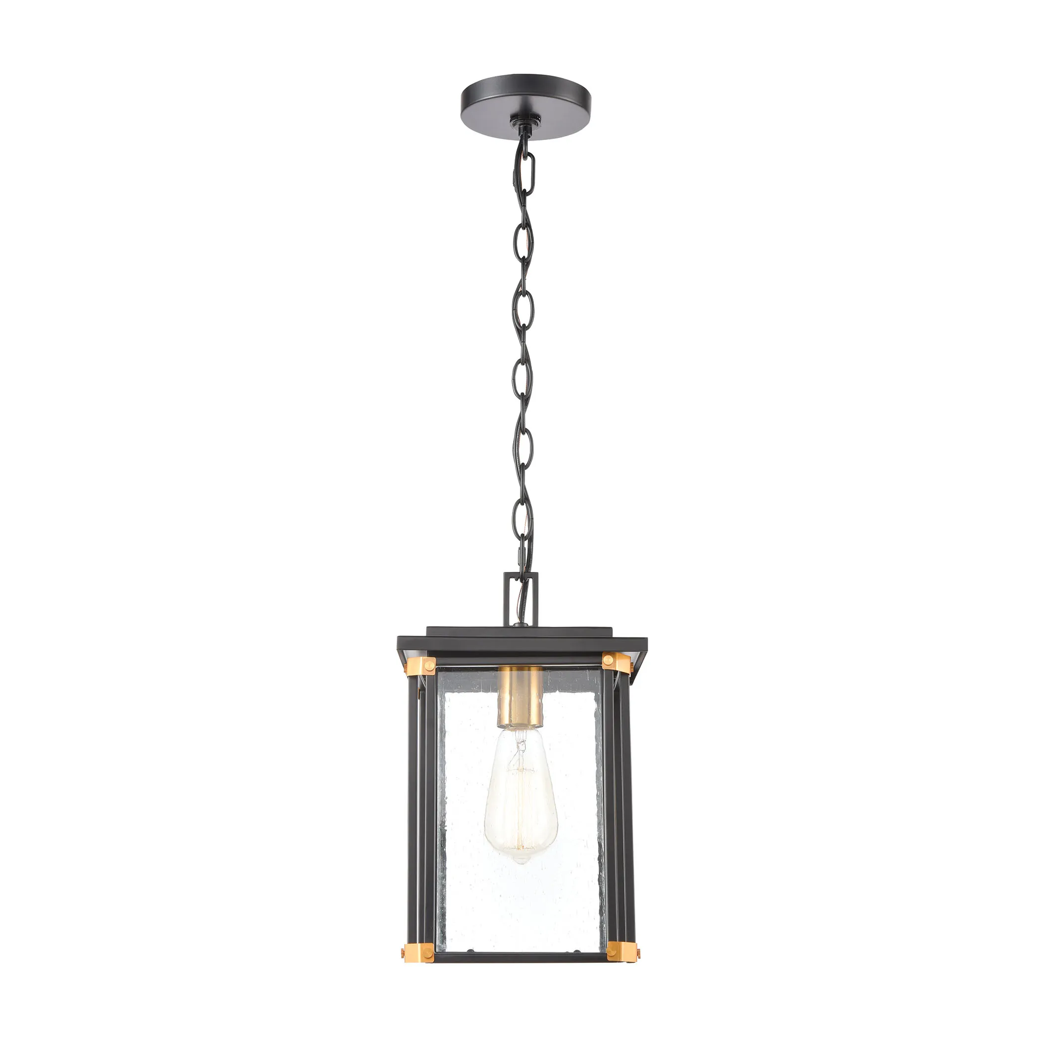 Vincentown 8" Wide 1-Light Outdoor Pendant - Matte Black