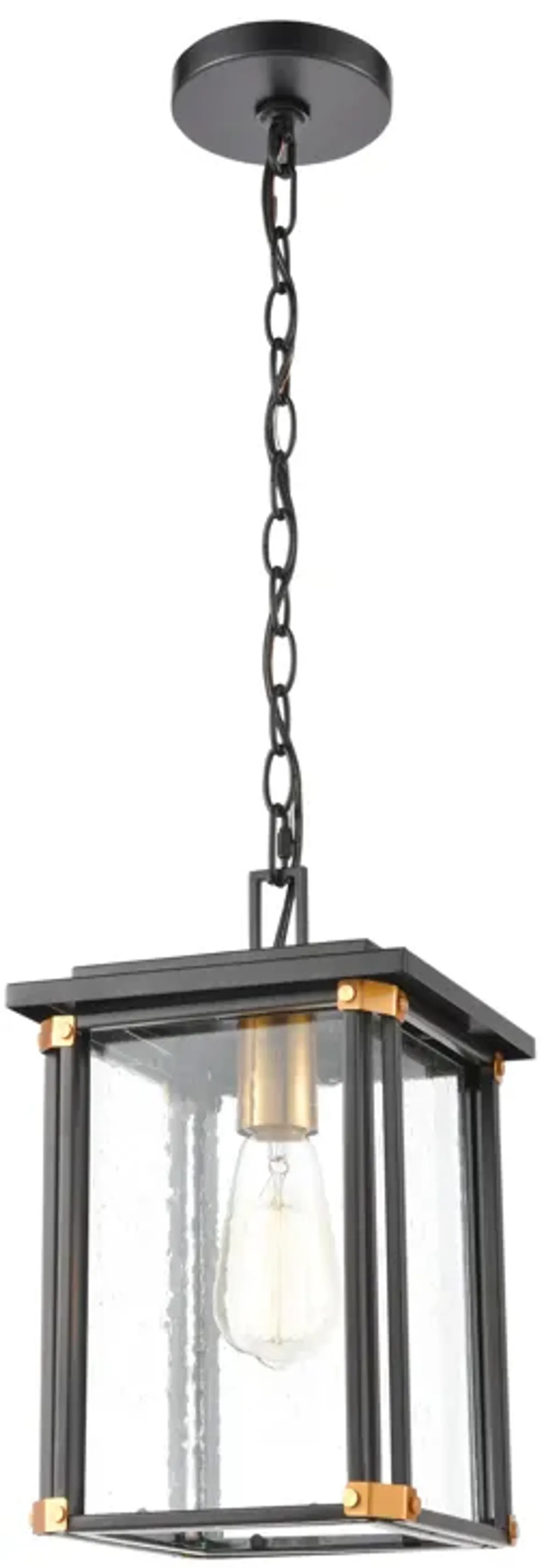 Vincentown 8" Wide 1-Light Outdoor Pendant - Matte Black