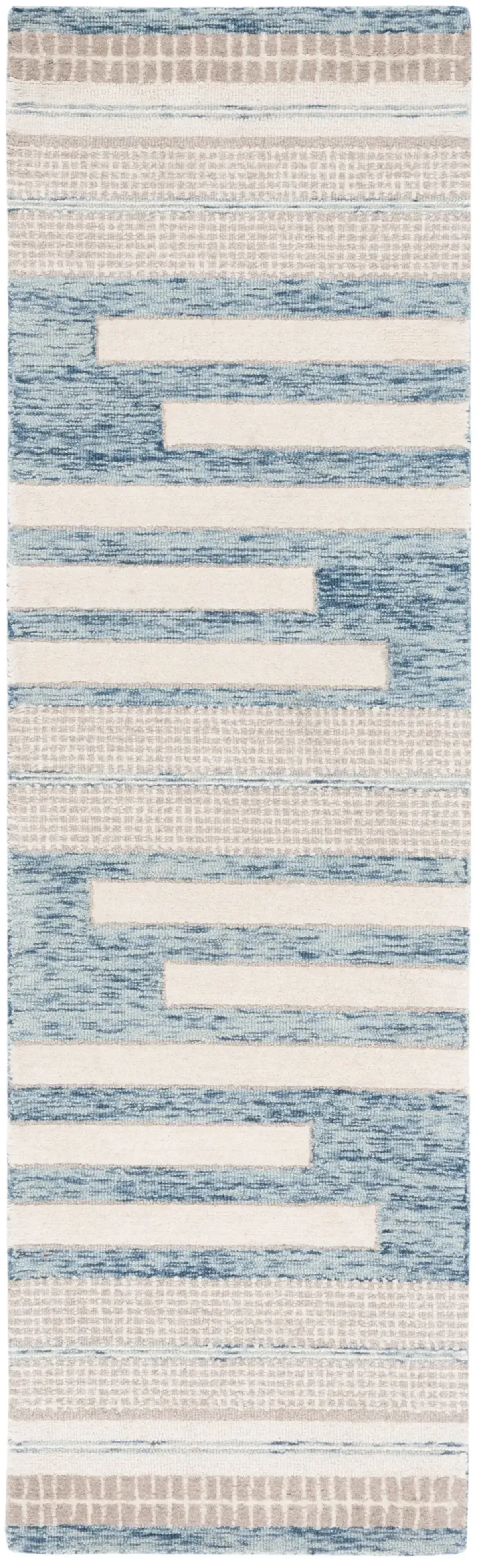 FIFTH AVENUE 410 BLUE  2'-3' x 8' Runner Rug