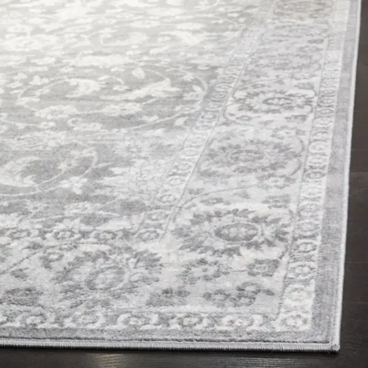 Brentwood 844 Cream / Grey 2' X 6' Runner Powerloomed Rug