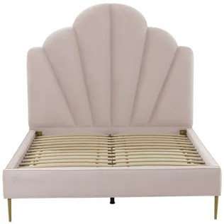 Bianca Blush Velvet Bed in Full