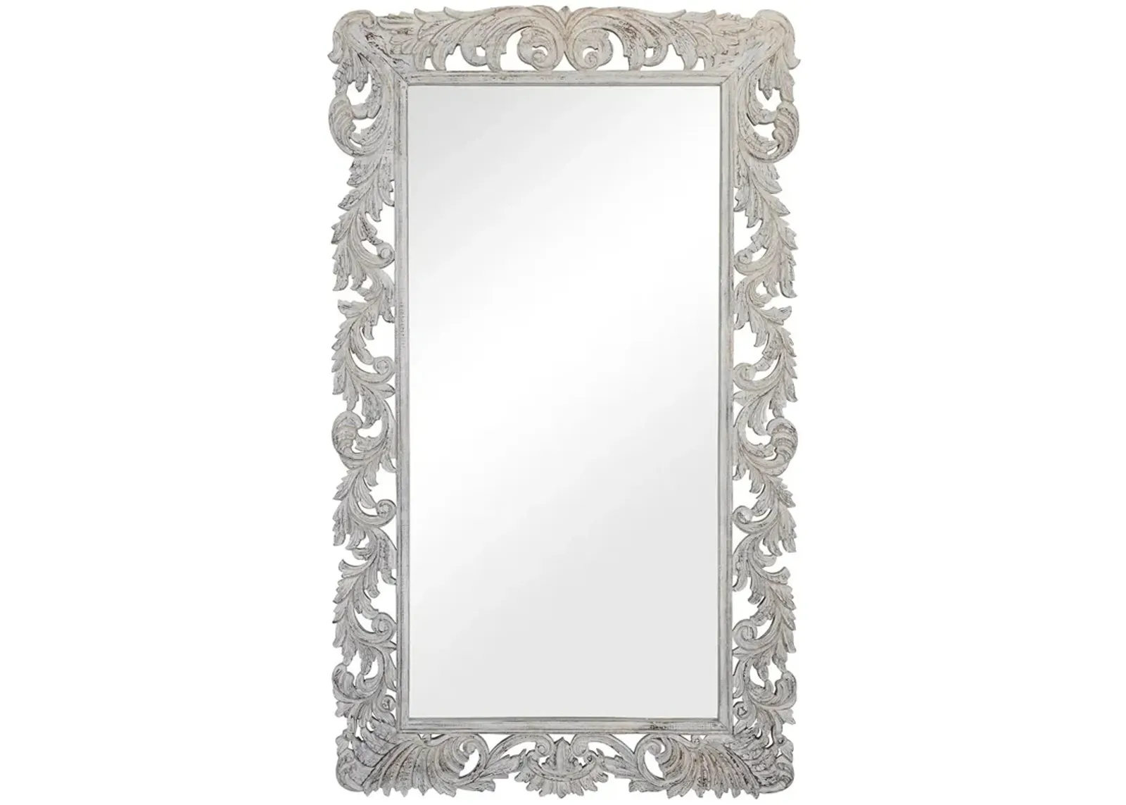 Sophia Carved Mirror White