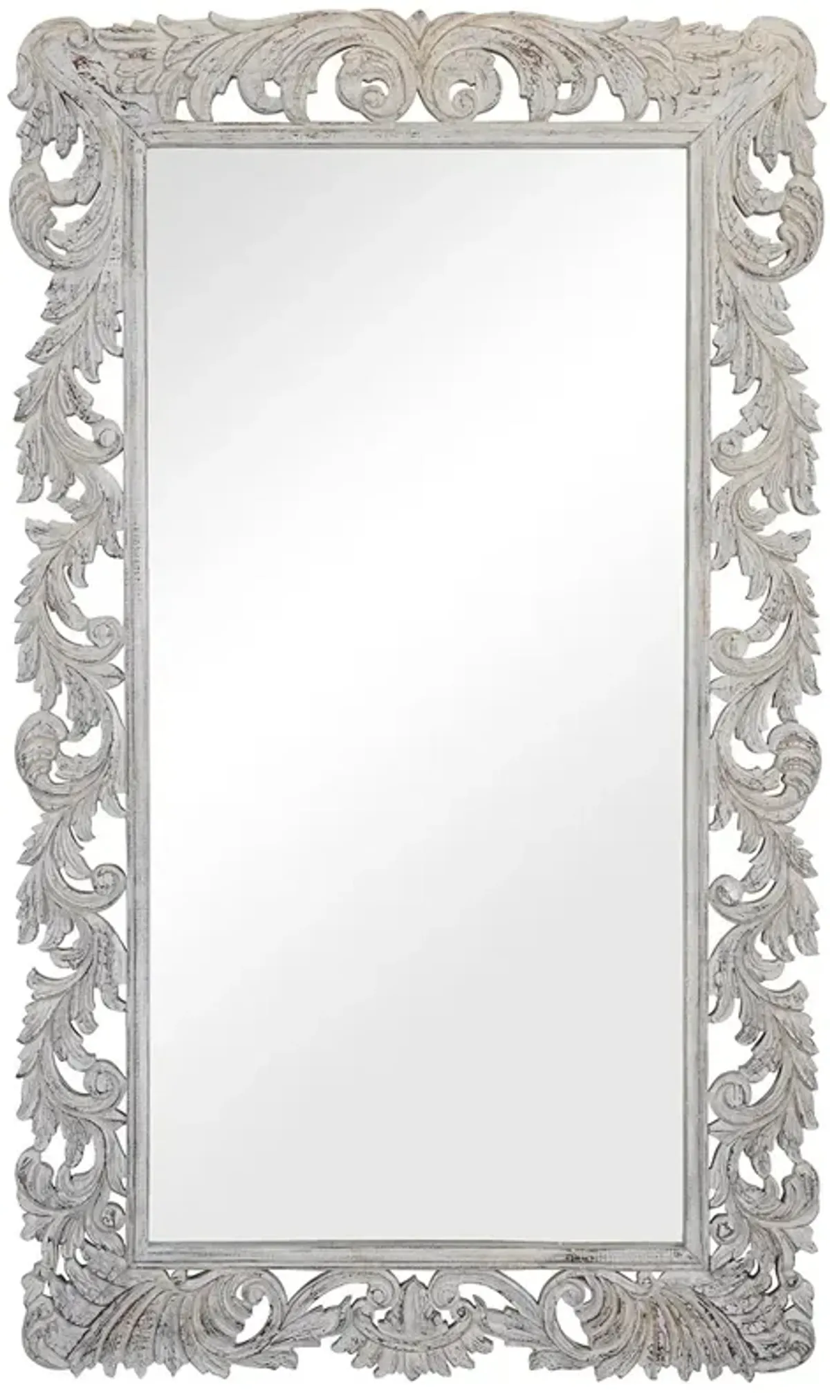 Sophia Carved Mirror White