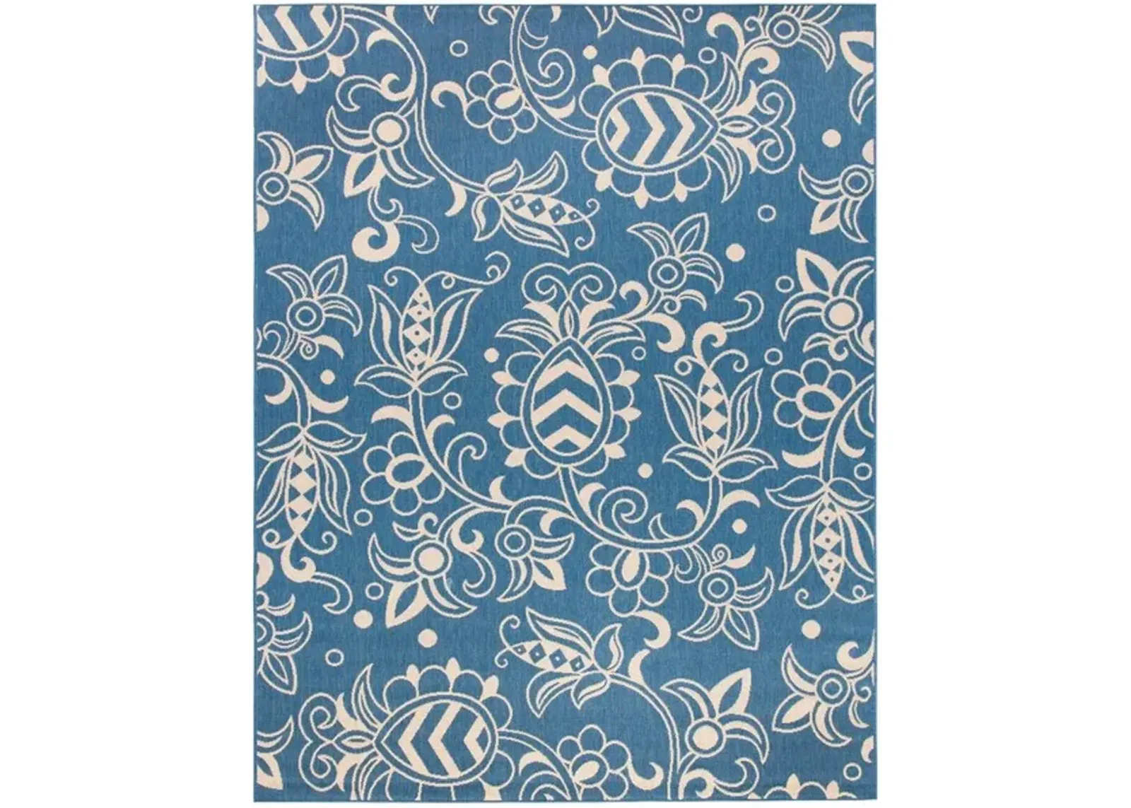 Safavieh BEACH HOUSE Collection BHS246M-7SQ Blue / Beige 6'-7" X 6'-7" Square