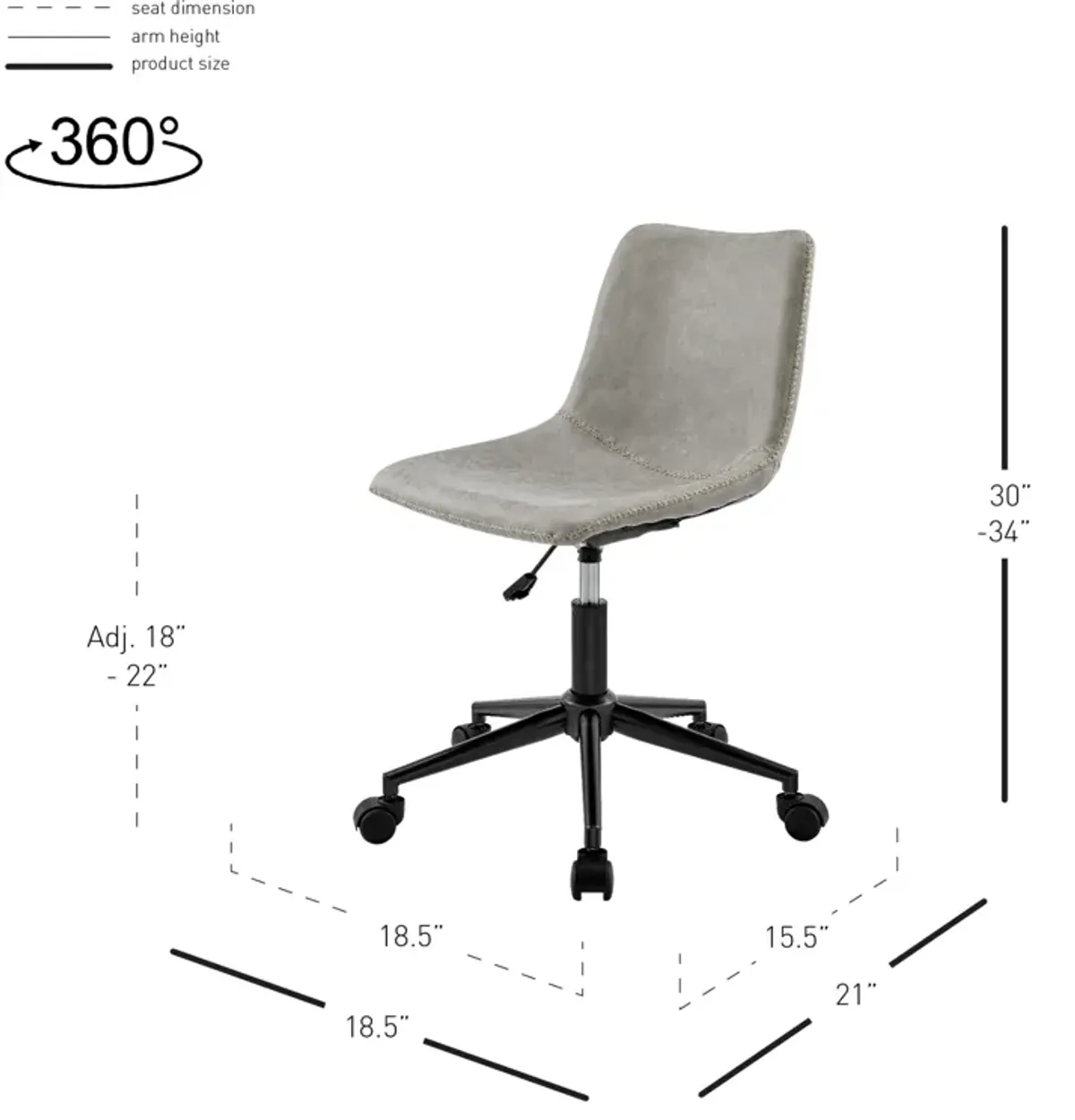 Clarke Swivel Office Chair