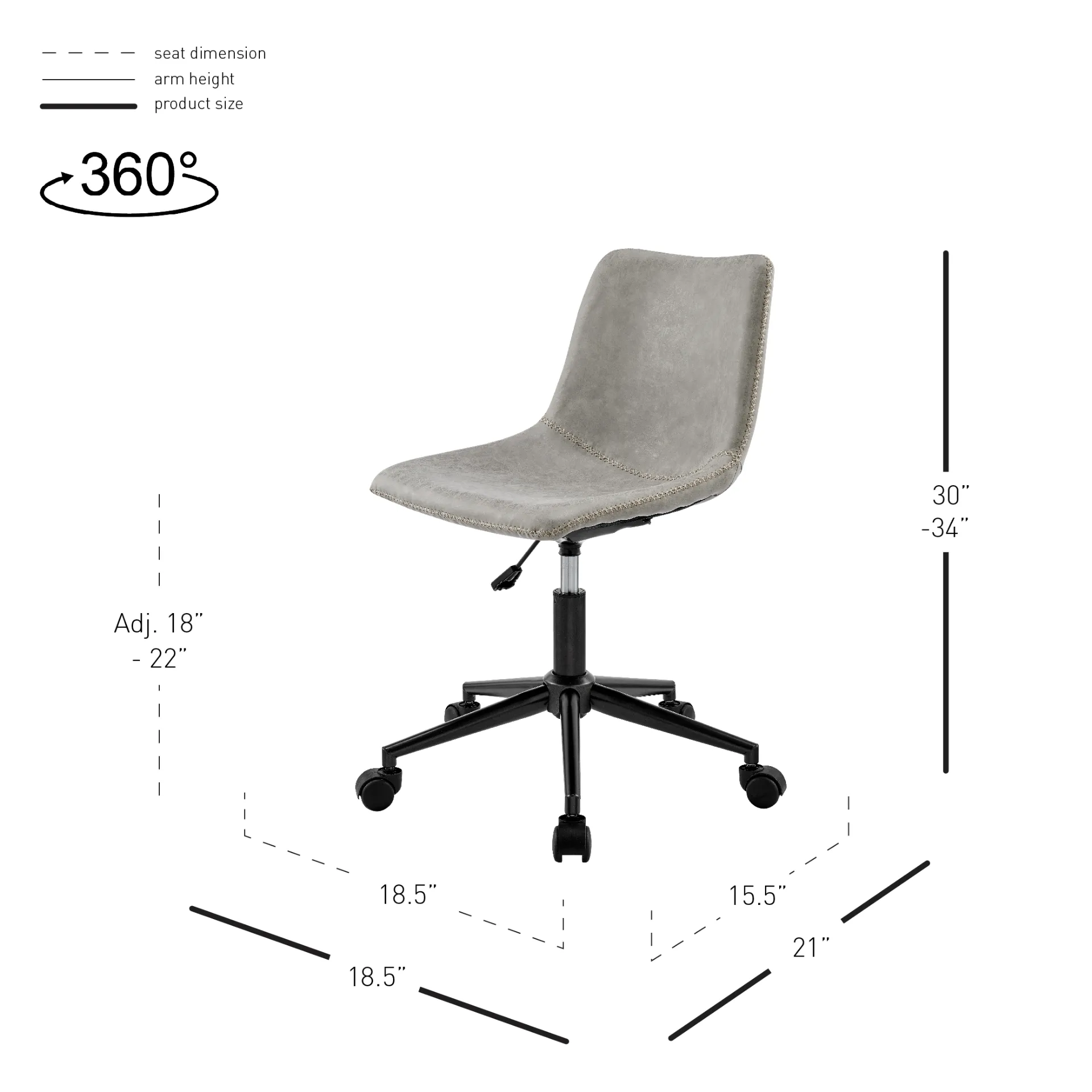 Clarke Swivel Office Chair