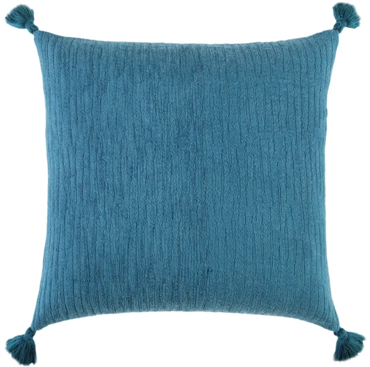 Solid With Tonal Abstract Pattern Teal Pillow