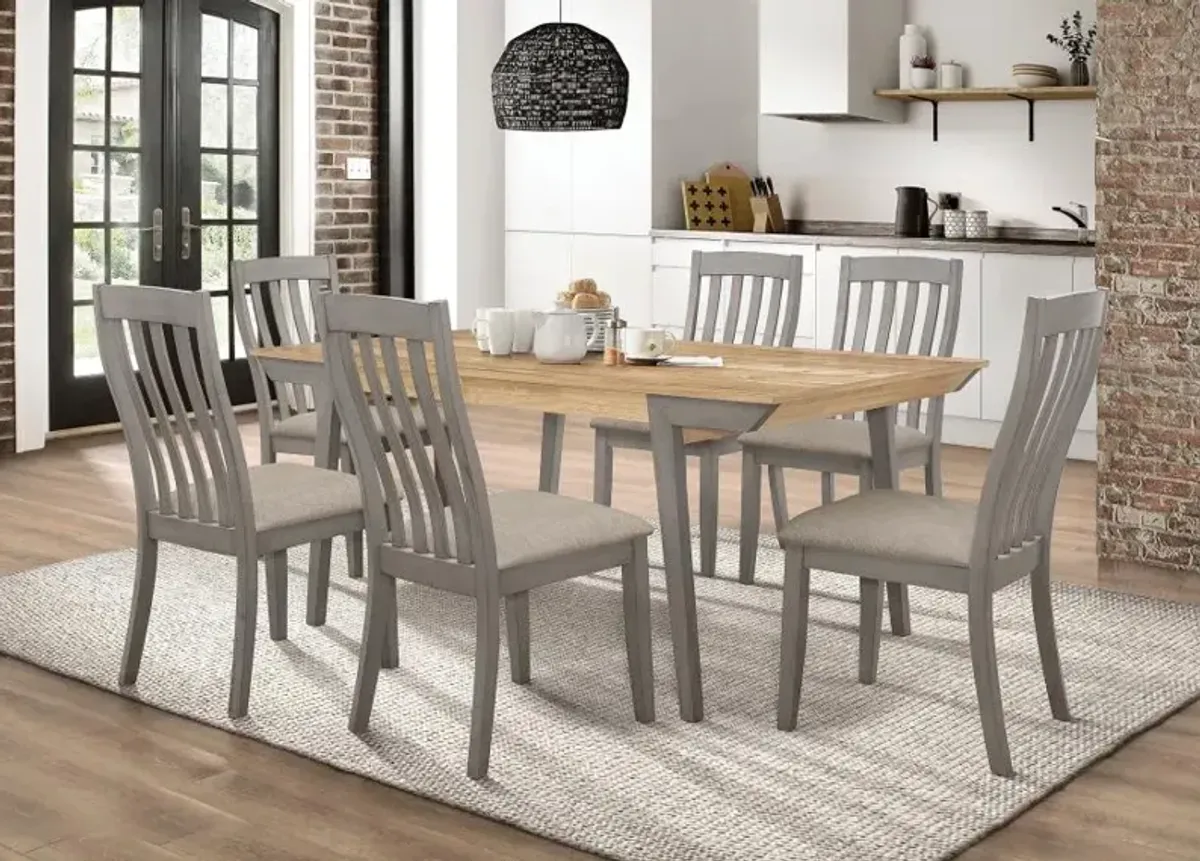 Adan Wooden Dining Table Acacia And Coastal Grey