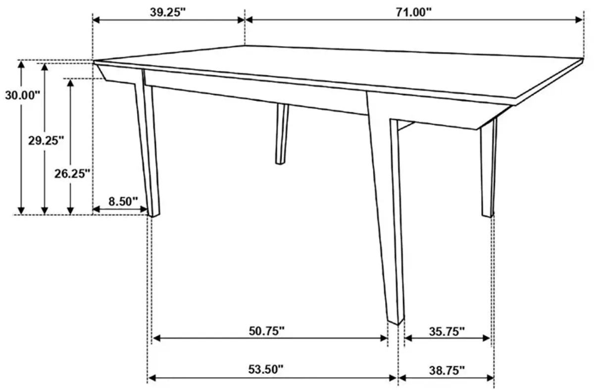 Adan Wooden Dining Table Acacia And Coastal Grey