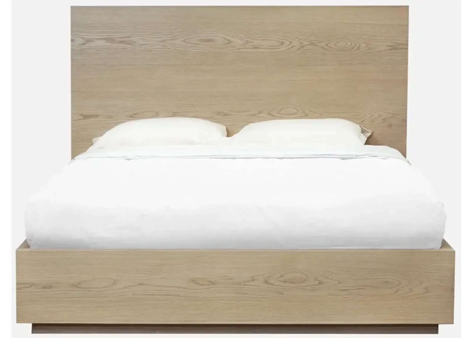 One Coastal Modern Queen-size Platform Bed in Bisque