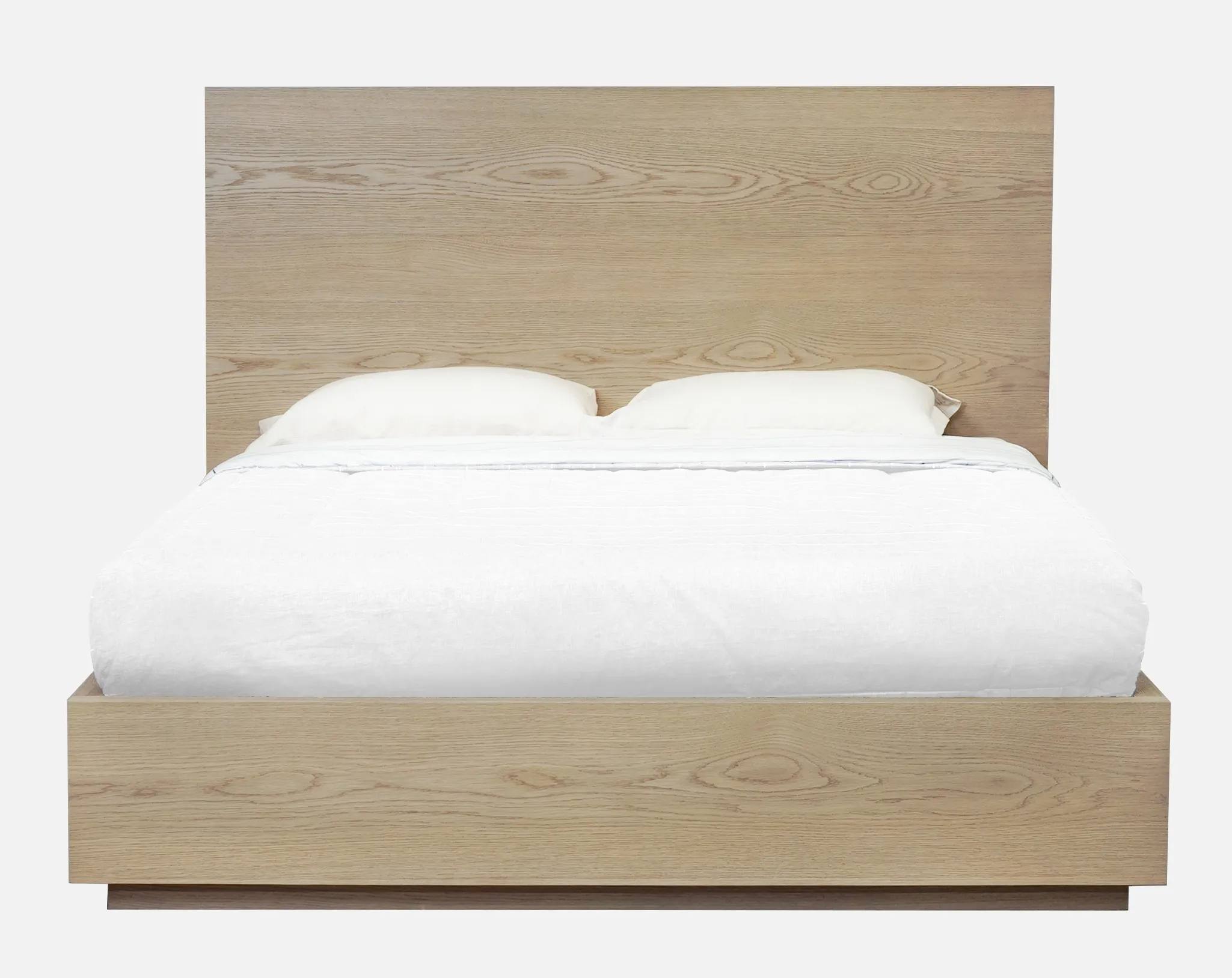 One Coastal Modern Queen-size Platform Bed in Bisque