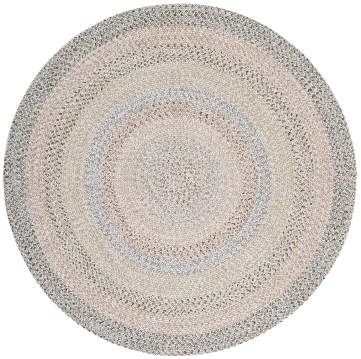 BRAIDED Hand Woven 5' x 5' Round area rug