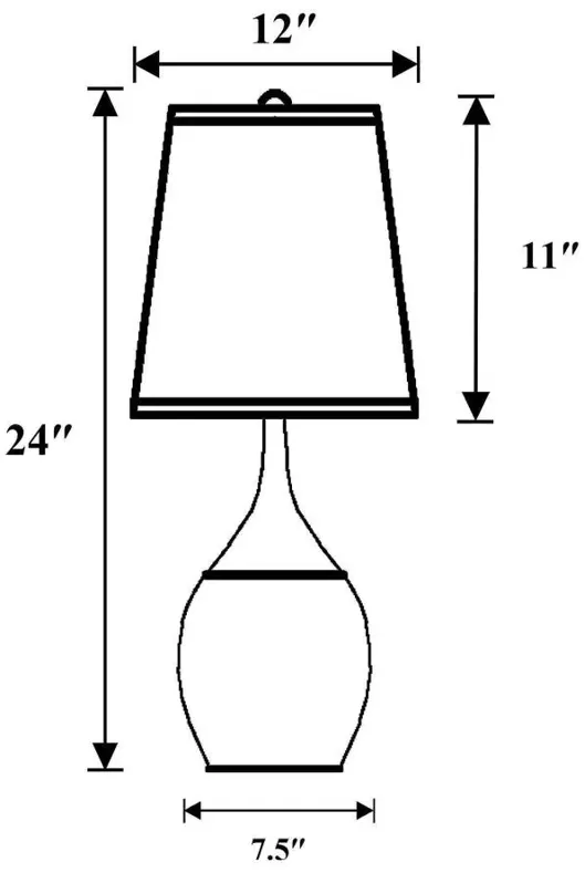 Tenya Empire Shade Table Lamps - Set of 2