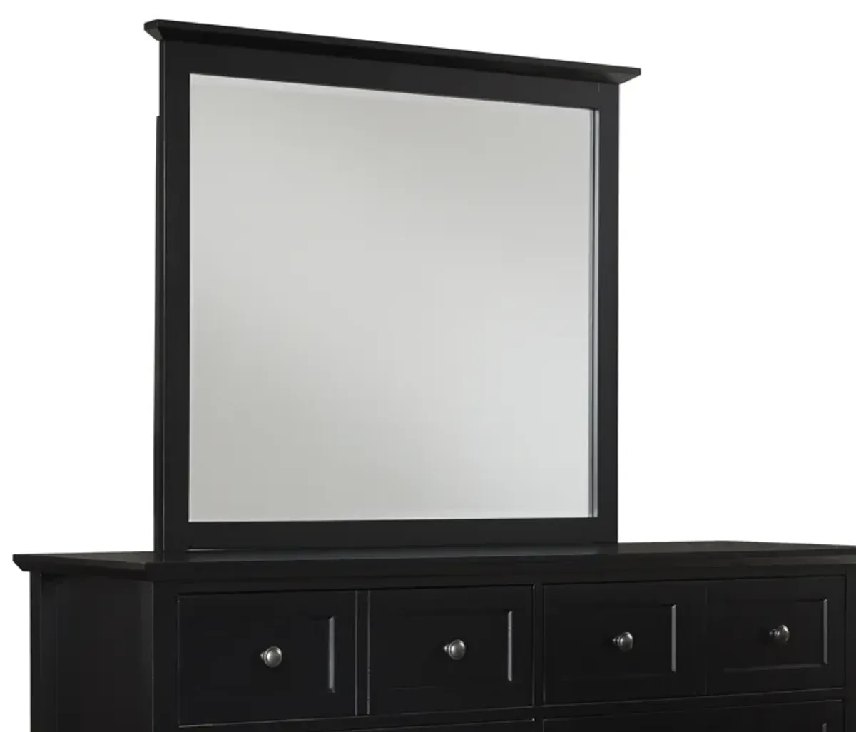 Paragon Beveled Glass Mirror in Black