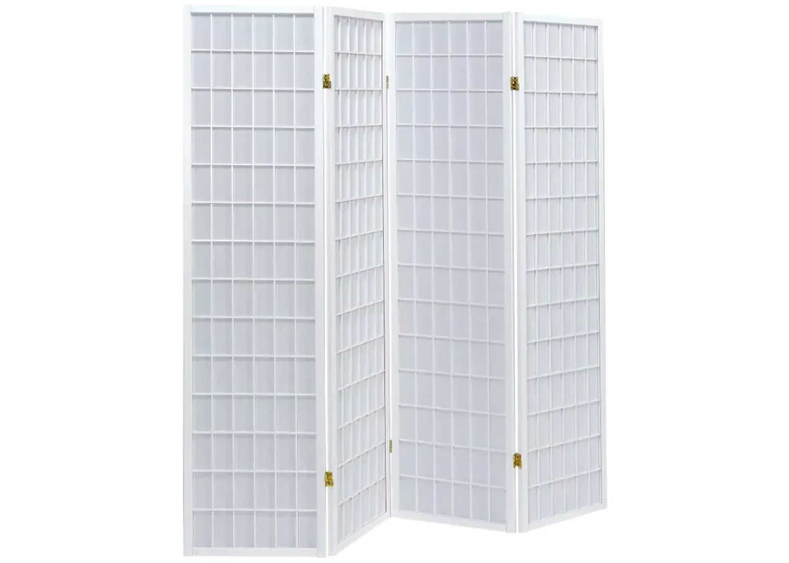 Roberto 4-panel Folding Screen White